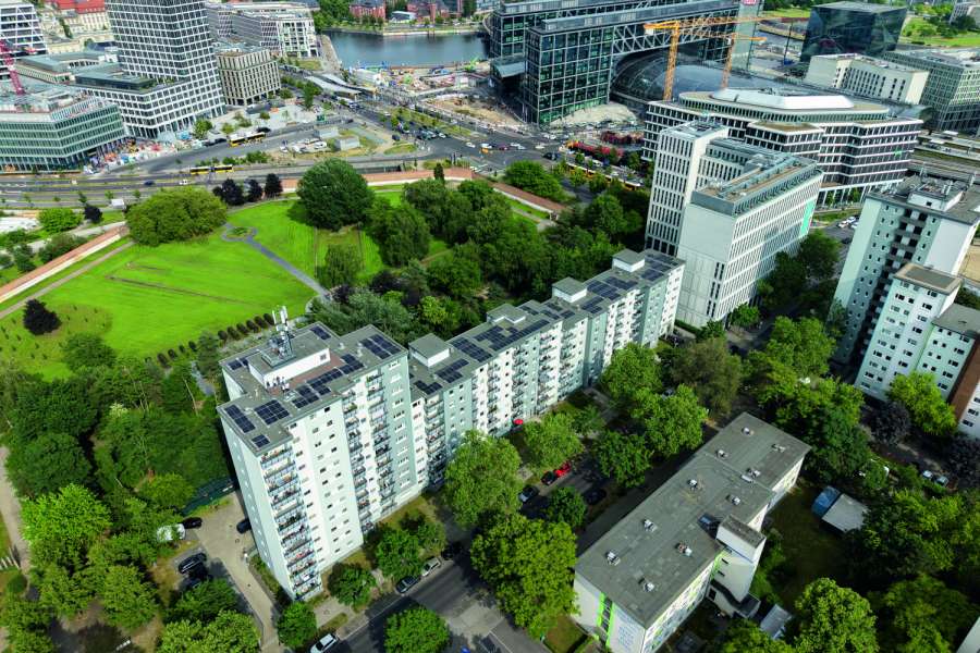So sieht die Photovoltaik-Anlage von oben aus. Foto: Alva Energie