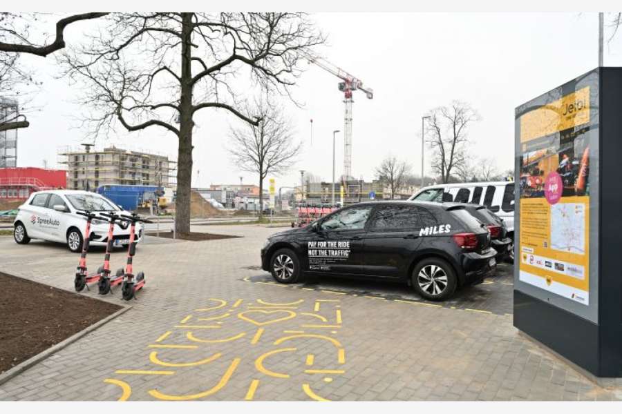 Jelbi Hub im Quartier Waterkant in der Berliner Havelstadt in Spandau. FOTO: City Press GmbH