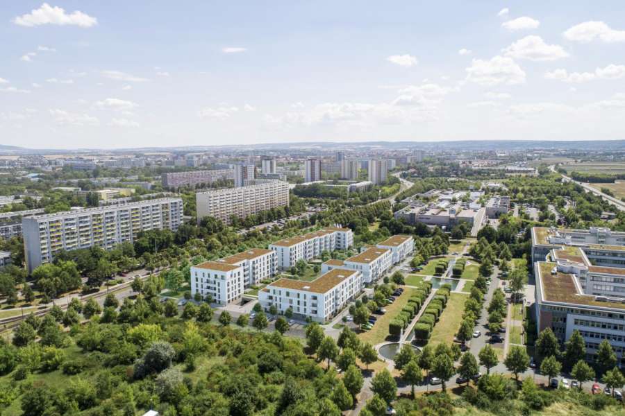 Im Norden von Thüringen ist noch Platz für ein neues Stadtquartier. VISUALISIERUNG: WOHNGROUP GmbH