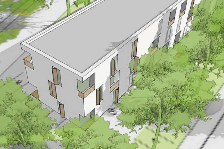 Rendering eines Neubauprojekts der wbg Nürnberg