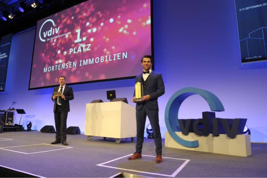 Wettbewerb Immobilienverwalter des Jahres 2020: „Bewerben – überzeugen – gewinnen: erfolgreich neue Verwaltungsmandate akquirieren”, Platz 1: Mortensen Immobilien. FOTO: VDIV Deutschland