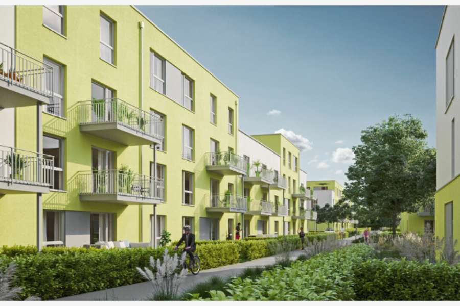 Die GEBAG Duisburg hat ihre erste Klimaschutzsiedlung gebaut. BILD: GEBAG