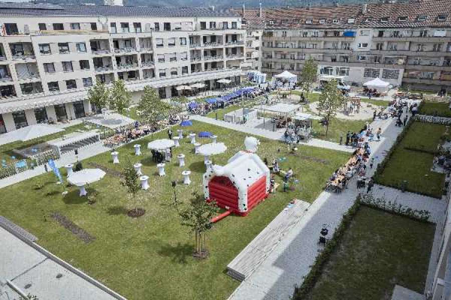 Die die Einweihung des Gebäudeensembles Uni-Carré wurde am 24.05.2019 gefeiert. FOTO: Bauverein Breisgau eG