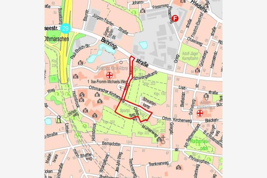 Bebauungsplanverfahren Othmarschen 42 (Stegelweg), Hamburg. BILD: Behörde für Stadtentwicklung und Wohnen, Hamburg