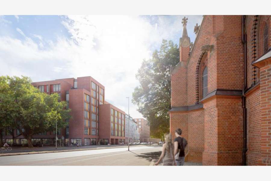 Neubau mit vielen Mikrowohnungen der hanova in der Kopernikusstraße, Hannover. BILD: HANOVA WOHNEN GMBH