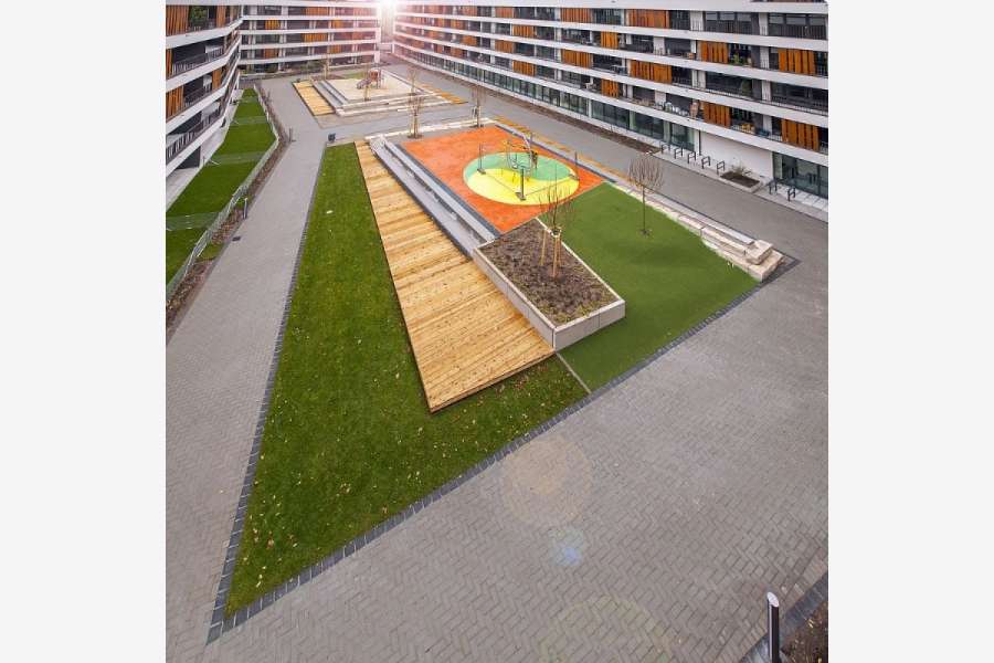 Ist unter den Nominierten: Das Projekt Neues Wohnen Sündersbühl, der WBG Nürnberg. FOTO: WBG/ Matthias Fleischmann