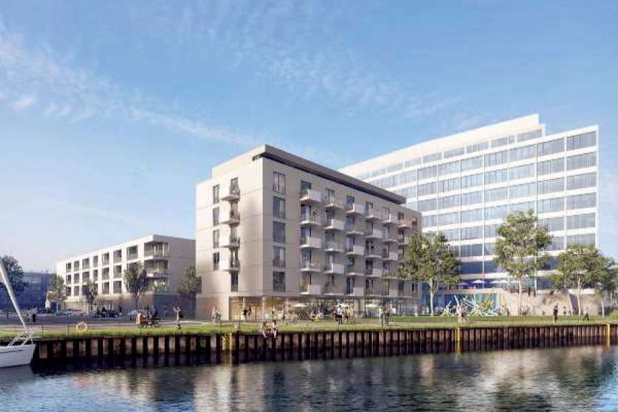 Toller Blick aufs Wasser: Visualisierung des Neubau-Projekts der Howoge. FOTO: Stefan Schreck THIRD