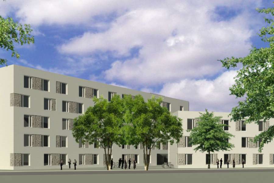 (Foto: berlinovo Studentenapartments in Holzhybridbauweise/Friedenhorster Str. Berlin-Lichtenberg (Bild: berlinovo)