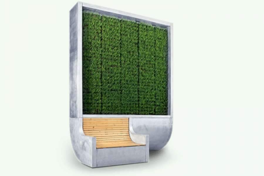 Installation "City Tree" des Unternehmens Green City Solutions aus Berlin, Screenshot www.http://greencitysolutions.de/losungen/#section1bottom