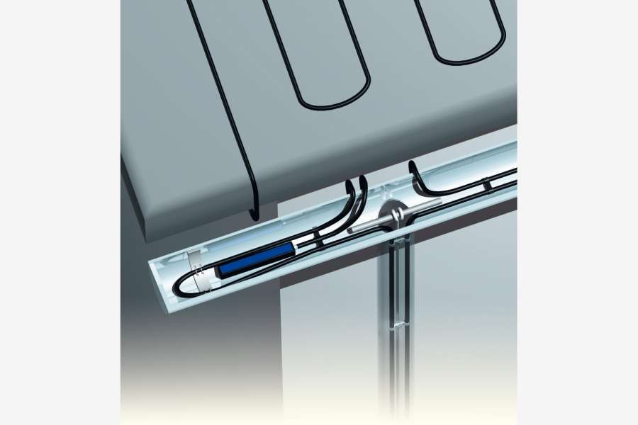 Heizsystem in der Dachrinne, Foto: AEG