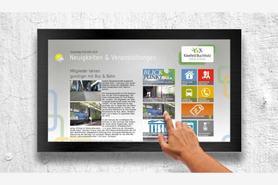 BILD: Wohnungsgenossenschaft Kleefeld-Buchholz eG / mieterinfo.tv Kommunikationssysteme GmbH & Co. KG