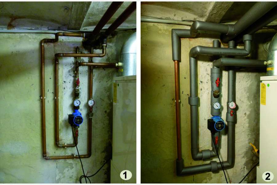 Mit Rohrisolierungen aus Schaumstoff wird die Energieeinsparverornung 2009 erfüllt, Foto: Thermaflex