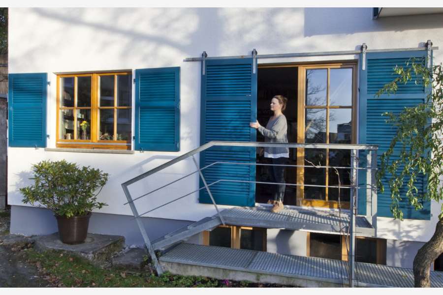 Moderne Architektur bevorzugt Schiebeläden. Foto: W&W