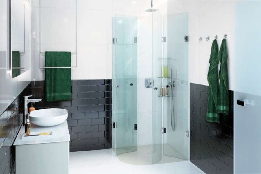 Bodenebene Duschen vergrößern den Raum optisch. Zahlreiche Hersteller haben moderne und gleichzeitig barrierearme Modelle im Programm. FOTO: GLASSDOUCHE GmbH