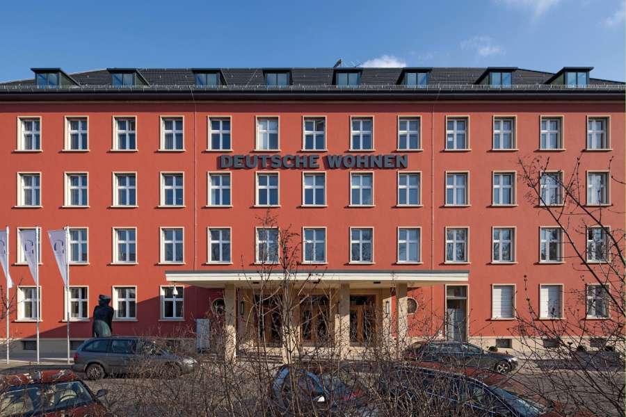 Das Gebäude der Hauptniederlassung der "Deutsche Wohnen" in Berlin. Foto: DW