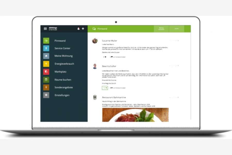 Eine Erleichterung der Verwalteraufgaben? Alle Daten zum Immobiliennutzer auf dem PC, Tablet und Smartphone. FOTO: Allthings Technologies AG