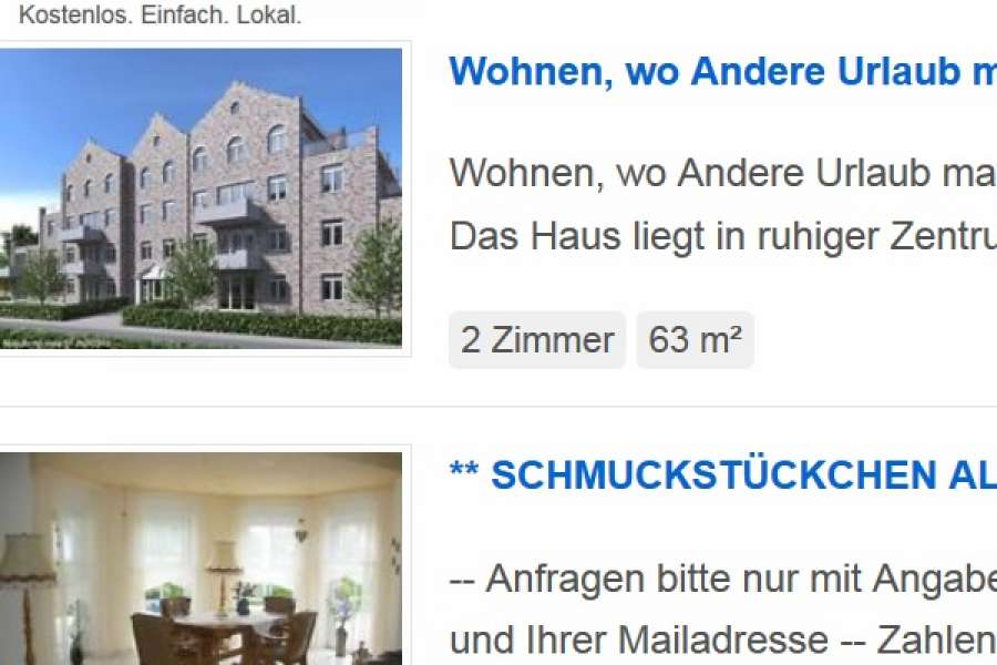 Screenshot www.ebay-kleinanzeigen.de