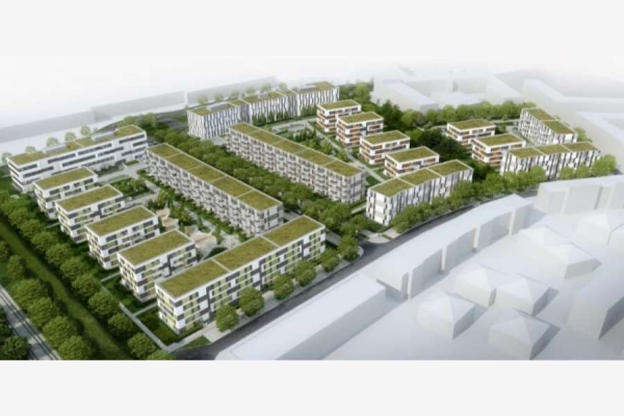 Bis Ende 2021 errichtet ZÜBLIN 18 Gebäude im Rahmen des Projekts die „Sonnenhöfe im Sternenviertel“. BILD: Sonnenhöfe GmbH & Co. KG