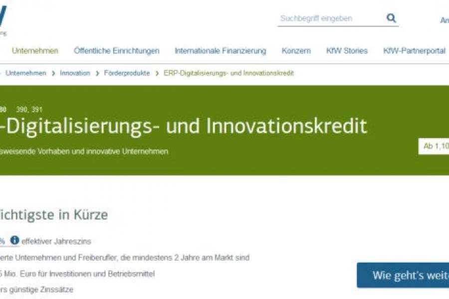 Screenshot www.kfw.de/380