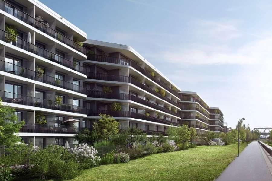 Ein Teil des Parkhauses am Gleisdreieck wird zu 178 urbanen Wohnungen. BILD: BAUWENS