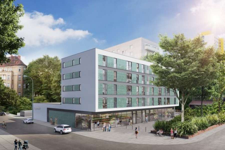 So wird der fertige Neubau an der Schillingstraße in Berlin-Mitte aussehen. Visualisierung: Engel & Völkers