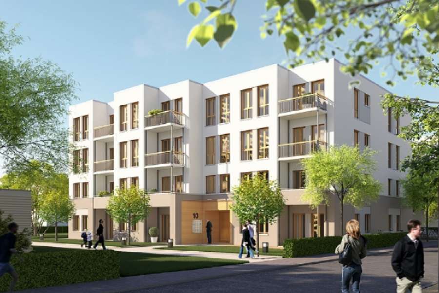 Mit dem Ausschreibungsverfahren und der Schaffung von Rahmenverträgen soll der Bau preisgünstiger Wohnungen in guter Qualität beschleunigt werden, um dem akuten Problem des Wohnungsmangels stärker zu begegnen. VISUALISIERUNG: LECHNER GROUP.