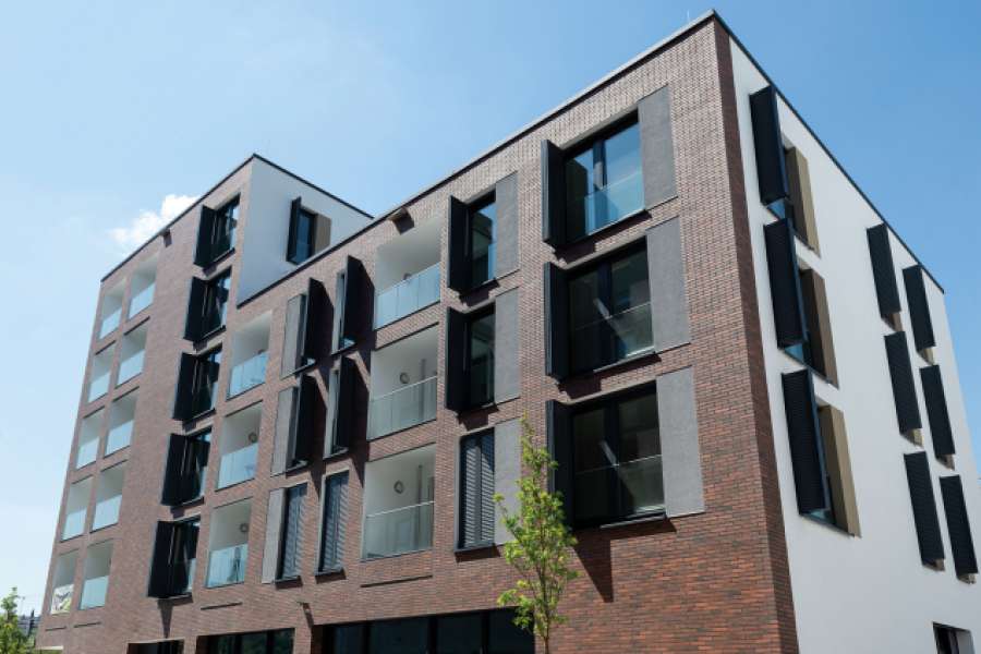 RVI-Wohn- und Geschäftshaus Desiro im Klimaquartier Neue Weststad. BILD: RVI GmbH/Peter Heim