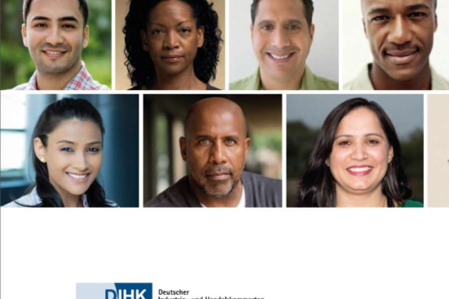 Cover des DIHK-Rtagbers "Integration von Flüchtlingen"