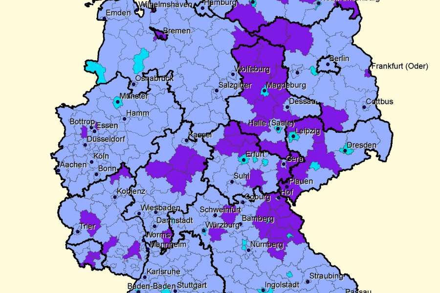 Die Grafik zeigt, wie sich der Sanierungsbedarf bundesweit verteilt. Grafik: Schwäbisch Hall